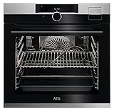 AEG BSE99823BM Dampf-Backofen / Serie 9000 Sous-vide Garen: 100% Dampf & automatischem Assistenten, gradgenau / TFT-Farbdisplay & Drehwähler / WiFi-Vernetzung / Kerntemperatursensor / Made in Germany