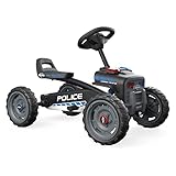 Berg Pedal-Gokart Buzzy Police mit soundbox | Kinderfahrzeug, Tretauto, Sicherheit und Stabilität, Kinderspielzeug geeignet für Kinder im Alter von 2-5 Jahren, Black