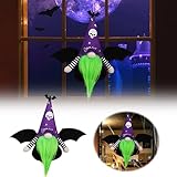 Deckelhalter Für Schranktür Innen Kreative Fledermaus und gesichtslosen kleinen Anhänger Zwerg Halloween Dekoration Home Dekoration Anhänger (Purple, 20x24cm)