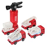 Toddmomy Simulation Feuerwehrspielzeug Teiliges mit Spray Feuerlöscher und Feuerwehrwagen für Leicht Bruchfest Sicher für Rollenspiele und Lernzwecke
