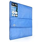 KOTARBAU® Gewebeplane 2x3 m Blau 75g/m2 Abdeckplane Verstärkten Ösen Schutzplane Bauplane Wasserdicht Reißfest Industrieplane Jede Wetterlage