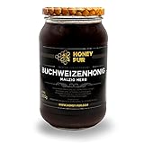 Echt Buchweizen-Honig im Honigglas 1,2 KG Bienenhonig Naturprodukt ohne Zusätze
