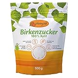 Birkengold Xylit Birkenzucker, 500 g Beutel | 100% hochwertiges Xylit aus Finnland | aus Birken- und Buchenrinde | vegan | 40% weniger Kalorien als Zucker | glutenfrei | Zahnfreundlich