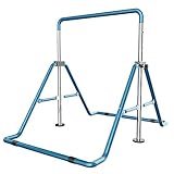 DIFU Turnreck Gymnastik Reck 4.25FT Turnstange Reckstange Garten Kinder Klimmzugstange Reckanlage Horizontale Training Bar Trainingsgeräte Outdoor Fitness Höhenverstellbar, Blau