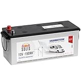 SOLIS Solarbatterie 12V 150Ah AGM Batterie Versorgungsbatterie Wohnmobil Verbraucher Boot Wohnwagen Camping Batterie zyklenfest (150AH 12V)