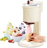 Samnuerly Softeismaschine Home Kleine DIY Küche Automatische Mini-Obst-Softeistüten-Eismaschinen Gesund Einfache One-Push-Bedienung, Kinderliebling