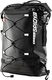 CRESSI Unisex-Adult Spidy Dry Deckpack Black 25 L Wasserdichter Rucksack zur Befestigung an den D-Ringen Hydrosports SUP-Boards, Schwarz