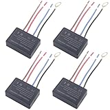 4 Stück Touch lichtschalter, Touchdimmer Lichtschalter Touch, 4-Wege-Touch-Sensor Dimmer Schalter,Touch Schalter Lichtschalter Dimmbar für Lampen und Leuchten, Touch Dimmer Modul