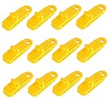 Tarp Clips Heavy Duty Lock Grip Tent Clips Campingzubehör für Zelt Caravan Sumopies 12PCS Yellow HaSps