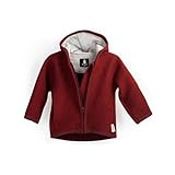 Ehrenkind® Walkjacke | Jacke für Kind aus Natur Schurwolle mit Reißverschluss | Walk Jacke für Baby | Rot Gr. 86/92