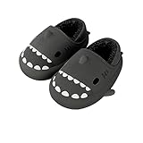 Sleeleece Shark Sildes Slippers Damen Herren Hai Hausschuhe Plüsch Gefüttert Pantoffeln Geschlossen Slides Unisex Winter Haifisch Schlappen Wärme Bequem Plüsch Hausschuhe Wasserdichte Indoor Outdoor