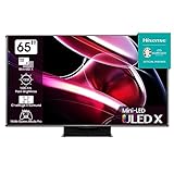 Hisense 65UXKQ 164 cm (65 Zoll) Fernseher, 4K Mini LED ULED, Smart TV, HDR10+, Dolby Vision IQ, Triple Tuner, 144 Hz (VRR), Airplay, Alexa Built-in, Dolby Atmos, Anthrazit (2023)