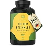 360 Steinklee Kapseln vegan - 1350 mg Tagesdosis - Echter gelber Melilotus Officinalis - Herkunft: EU, deutsche Produktion, ohne Zusätze, hochdosiert - Alternative zu Steinkleekraut Tee - TRUE NATURE®