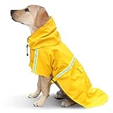 Hunderegenmantel Wasserdicht, ZoneYan Hunde Regenmantel, Freienwelpen Haustier Regenmantel, Hund Regen Poncho Mit Reflektierenden, Pu Reflektierendem Regenmantel für Hunde (3XL)