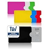 AntiSpyShop 7X RFID Schutzhüllen, TÜV geprüft, NFC Blocker - Kreditkarte, Bank EC Karte Datenschutz (7er Mix)