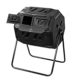 Drehbarer Komposteimer, 119 l, Doppelkammer, Kompostbecher für Garten und Küche, 360°-Design für effiziente Kompostierung, umweltfreundliche Abfall-Recycling-Lösung