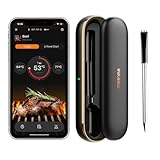 Inkbird Fleischthermometer Kabelloses INT-11P-B,Grillthermometer Bluetooth mit 91m App-Steuerung, IP67 wasserfest Bratenthermometer Meat Thermometer für Backofen Grill BBQ Smoker Küche Digital