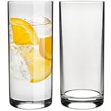 KONZEPT Gläser Set 12-teiliges 280ml Transparente Longdrinkgläser Set, Wassergläser Spülmaschinenfest, Ideal als Saftglas