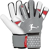 Derbystar Herren Bundesliga v22 Torwarthandschuhe, Grau Schwarz Rot, 8