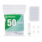 YiTenn 50/100/200 stück Dreifach-Filtration Zigarettenfilter mit Tragbarer koffer und Adapter, Großer Filter, Anti Teer Plastik Filter Zigarettenspitze für Regular 5mm-8mm Zigaretten (50 stück)