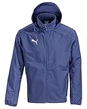 PUMA Unisex Kinder Liga Training Rain Jacket Jr Peacoat-PUM Jacke, blau/weiß, 164 cm