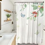 Duschvorhang Anlage Duschrollo für Badewanne, 230 x 180 cm Duschrollo Schmetterling Shower Curtains Wasserdicht, Waschbar Polyester Stoff Duschvorhänge für Badezimmer, Badewanne, Geschenke Y-9052