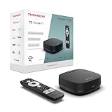 THOMSON Google TV Streaming Box Plus 270, Integrierter Lautsprecher für Sprachsteuerung, Netflix, Disney +, 4K UHD, Streaming via WLAN, Google Cast, 32GB Speicher