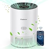 Chuboor Luftreiniger Allergiker mit H13 HEPA Luftfilter Gegen Schimmel Staub Gerüche, CADR 185m³/h bis zu 40㎡ Raucherzimmer, Air Purifier PM2.5 Luftqualitätsanzeige & Auto-Modus, App Steuerung - PJ01