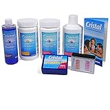 Cristal Poolpflege-Set Sauerstoff 4,1 kg - Wasserpflege Starter Set, Körnig, für die chlorfrei Pool Pflege