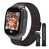 PTHTECHUS Smartwatch Telefon für Kinder, 4G Videoanruf Uhr, WiFi, Anrufe, Schulmodus, SOS-Funktion, Wecker, Telefon Uhr für Kinder, Kindergeschenk 4-12 Jahre (4G Schwarz)