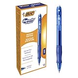 BIC Gel-ocity Original Tintenroller, Gelstifte in Blau, Strichstärke Medium, Nachfüllbar, 12er Pack