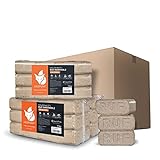 HEIZFUXX Holzbriketts Hartholz Ruf Original Kamin Ofen Brenn Holz Heiz Grill Smoker Brikett 10kg x 3 Gebinde 30kg / 1 Karton Paligo