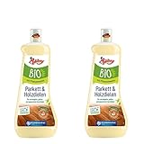 POLIBOY BIO Parkett und Holzdielen Pflege - Pflege und Schutz für geölte, gewachste und lackierte Echtholzböden - mit Pflanzenwachs - Vegan -2er Pack - 2 L - Made in Germany