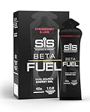 Science in Sport Beta Fuel Gel Dual Source Energy Gel Sportgetränk Vegan 6 x 60ml Erdbeer Limette - 40g Kohlenhydrate im 1:0,8 Verhältnis, Sehr guter Energielieferant