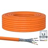 RedStar24 CAT 7 Verlegekabel 30m Netzwerkkabel Datenkabel LAN CAT7 Kabel Kupfer Installationskabel CAT.7 Gigabit S/FTP Kat.7 Halogenfrei PIMF POE 10Gbit Netzwerk Verkabelung Ethernet Simplex 30m