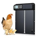 Cozion Hühnerklappe, Automatische Hühnerklappe mit Timer Hühnertür Automatisch Aluminium Batteriebetrieben Automatischer Türöffner Hühnerstall wasserdichte Hühnerstalltür für Sichere Hühneraufzucht