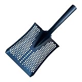 Kuntesetty Siebschaufel Bodenschaufel Filterschaufel Und Lochspaten Als Gartengerät Aus Robustem Manganstahl für Gartenarbeit Landschaftsbau Und Die Drainagerein, Ohne Griff