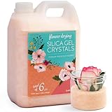 LotFancy Silica Gel zum Blumen Trocknen 6 LBS (2,72KG), Silicagel mit Indikator, Wiederwendbares Trockenmittel, Feine Kristalle  1 mm für Blumen