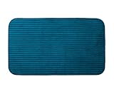 Gözze - Rutschfester Weicher Badeteppich, 100% Polyester, 50 x 70 cm - Petrol