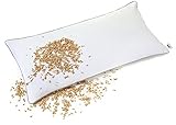 NATURECA Dinkelkissen 40x80 Orthopädisches Nackenstützkissen gegen Nackenschmerzen, Kopfkissen für Seitenschläfer, Bezug aus 100% Baumwolle, Nackenkissen mit Dinkelspelz-Füllung für erholsamen Schlaf