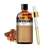 Myrrheöl Ätherisches Öl Reine 100ML, PHATOIL Ätherische Öle für Diffuser Erstklassige Qualität, Aroma Duftöl Myrrhe Öl für Kerzen, Duftlampe, Luftbefeuchter