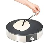 Crepes Maker (1600 W, Ø 33 cm, Crêperie mit Wender und Teigverteiler)