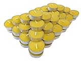 Spetebo Citronella Duft Teelicht - 80er Pack - Zitronen Duftkerze gegen Mücken - Insekten Schutz Kerze Duftlicht