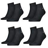 Tommy Hilfiger 8 Paar Quarter Socken Gr. 39-46 Herren Business Sneaker Socken, Farbe:200 - black, Socken & Strümpfe:43-46