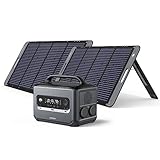 UGREEN PowerRoam 1200, 1024Wh Tragbare Powerstation mit 2 * 100W Solarpanel, 230V/1200W mobile Stromversorgung und Schnelle Solaraufladung in 6 Std. für Urlaub, Camping und Heim-Backup