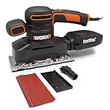 WORX WX641 Schwingschleifer 250 W – Handlicher Schleifer mit DUSTSTOP Mikrofilter für ein sauberes Arbeiten – Großer Schwingkreis & einfache Bedienung