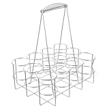 CIYODO Flaschenträger 12 Flaschen Flaschenkorb mit Glatter Oberfläche Metall Bierregal für Glas und PET Flaschen bis 15L für Außenbereich und Zuhause