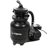Miganeo Sandfilteranlage Speed Clean Dynamic 6500 - Schwarz | Pumpenleistung 4.500 l/h | Filterleistung 3.900 l/h | Filteranlage für Pools bis 20.000 Liter | Stromsparende 200 Watt