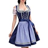 GFPGNDFHG Trachten-Kleid Dirndl Damen Dirndl-Komplettsets Trachtenrock Damen Knielang More and More Kleid Dirndlkleid Midi Women's Dirndl Dresses Oktoberfest Kleidung 50cm