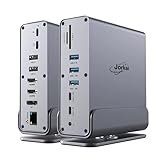 Laptop-Dockingstation, 3 Monitore, 15-in-1 USB-C-Dockingstation, Hub, Dreifach-Display mit 2 x 4K-HDMI und 1 x 8K DP, 10 Gbit/s USB-C und 5 Gbit/s USB-A-Daten, 100 W PD-Ladung + Ethernet+SD/TF+Audio